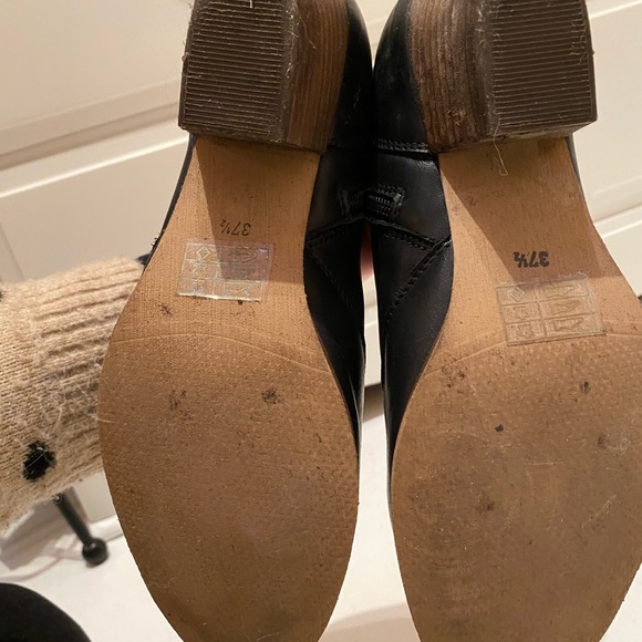 Black leather booties - Picture 4 of 5